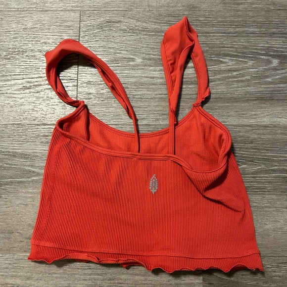 FP Movement Free Throw Ruffle Longline Bralette in Savannah Rose. Size is M/L - Picture 3 of 4
